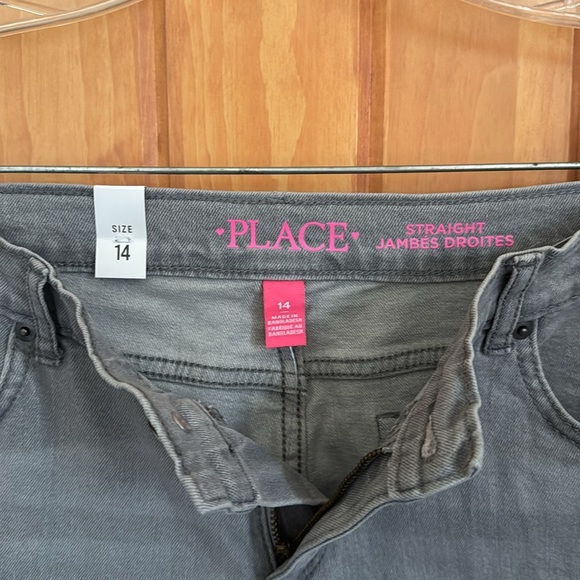 Boys‎ Children Place STRAIGHT JAMBES DROITES jeans - Size 14 Gray NWOT - Picture 3 of 6